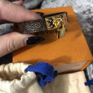 Authentic Louis Vuitton monogram lock bracelet